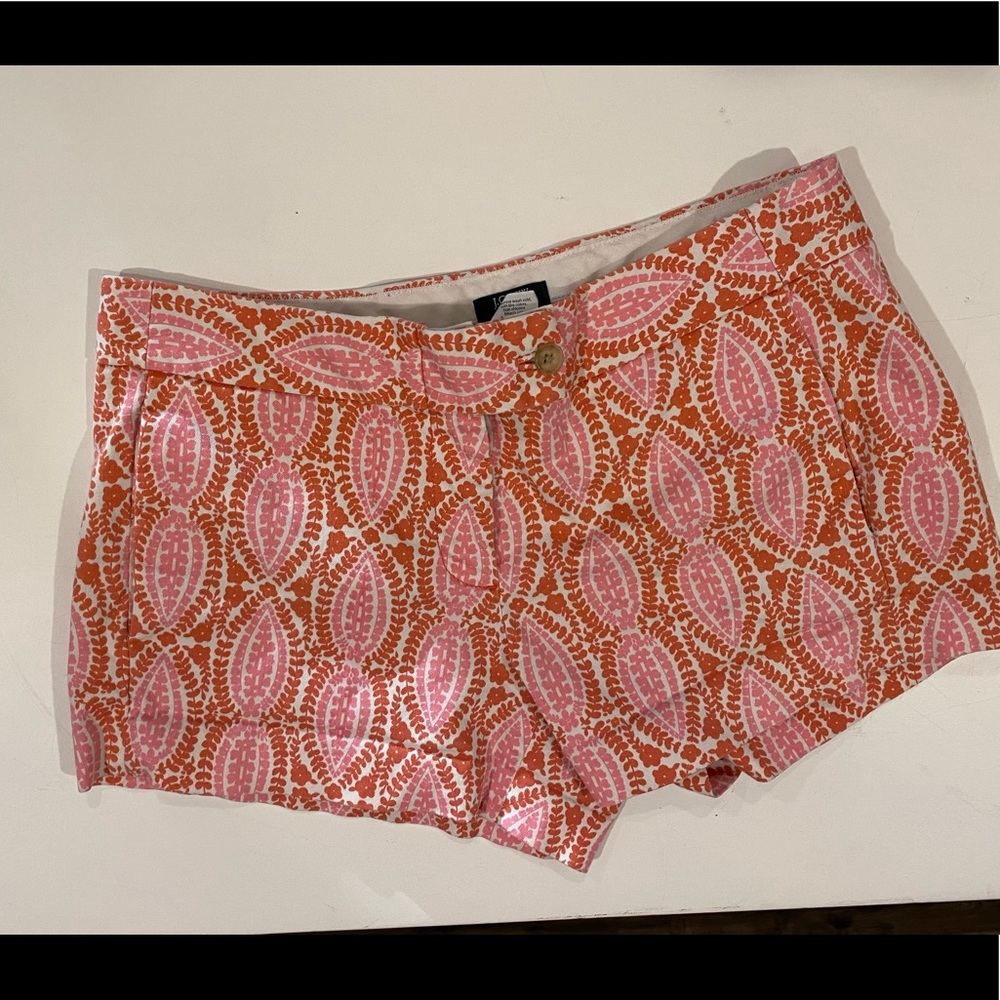 J Crew shorts 4 EUC pink and sienna orange